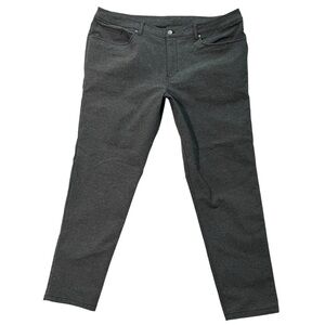 Lululemon ABC Classic pants 40 x 31 Heather black Gray Mens Stretch Tech Canvas